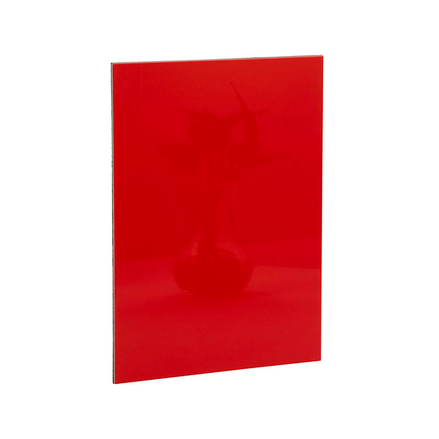 Glossy Red Cladding 3mm 4mm High Gloss Color Aluminum Composite Panel