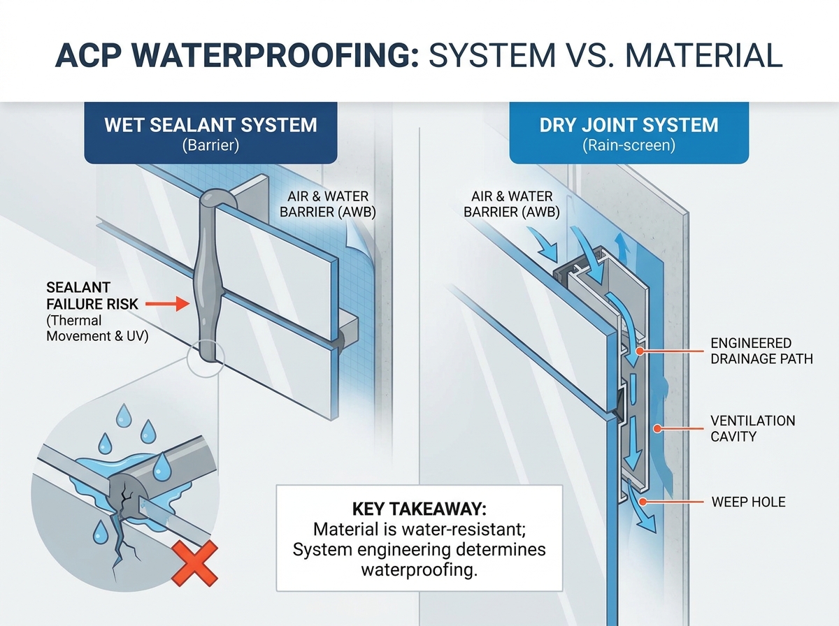 Waterproof ACP Cladding Installation and Joint Sealing