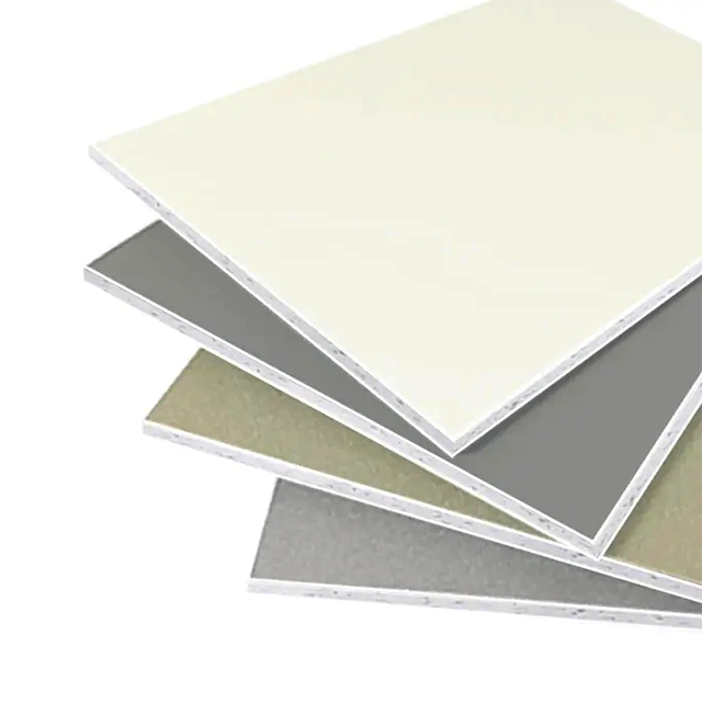 Commercial exterior using fireproof aluminum composite panels